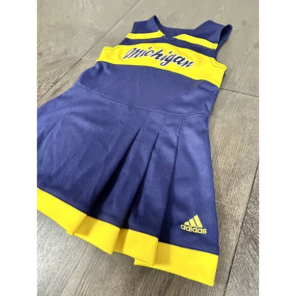 NCAA University Of Michigan Wolverines Cheerleader Dress 4T Adidas Sewn - Picture 4 of 10